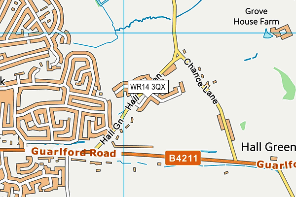WR14 3QX map - OS VectorMap District (Ordnance Survey) WR14 3QX map - OS VectorMap District (Ordnance Survey)