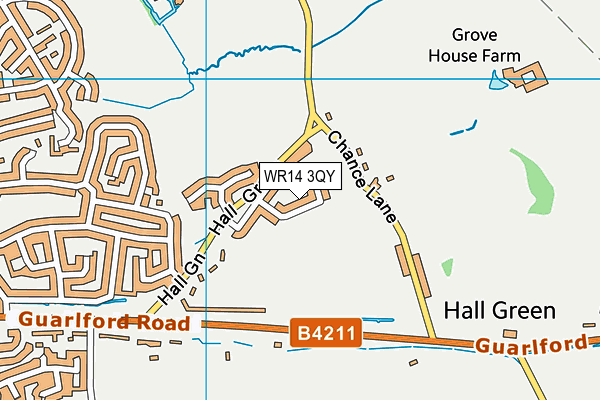 WR14 3QY map - OS VectorMap District (Ordnance Survey) WR14 3QY map - OS VectorMap District (Ordnance Survey)