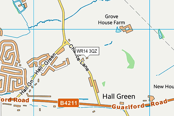 WR14 3QZ map - OS VectorMap District (Ordnance Survey) WR14 3QZ map - OS VectorMap District (Ordnance Survey)