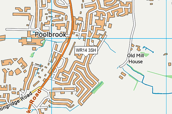 WR14 3SH map - OS VectorMap District (Ordnance Survey)