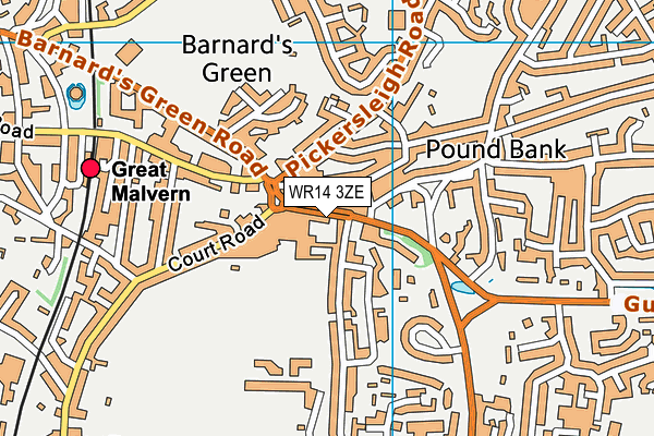 WR14 3ZE map - OS VectorMap District (Ordnance Survey) WR14 3ZE map - OS VectorMap District (Ordnance Survey)
