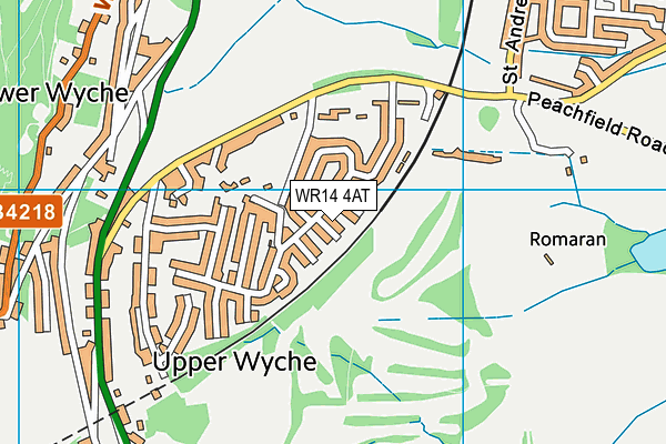 WR14 4AT map - OS VectorMap District (Ordnance Survey) WR14 4AT map - OS VectorMap District (Ordnance Survey)