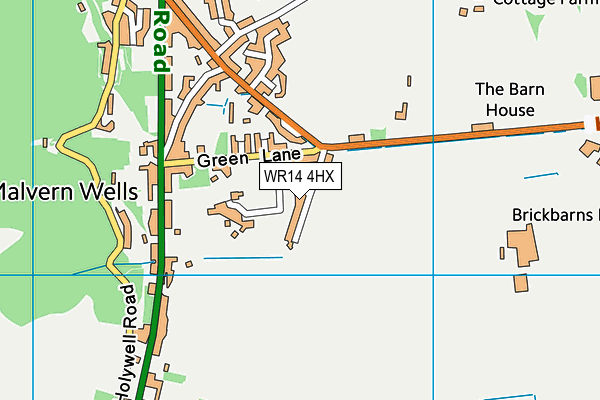 WR14 4HX map - OS VectorMap District (Ordnance Survey) WR14 4HX map - OS VectorMap District (Ordnance Survey)
