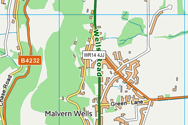 WR14 4JJ map - OS VectorMap District (Ordnance Survey) WR14 4JJ map - OS VectorMap District (Ordnance Survey)