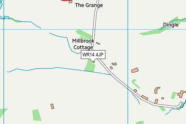WR14 4JP map - OS VectorMap District (Ordnance Survey) WR14 4JP map - OS VectorMap District (Ordnance Survey)