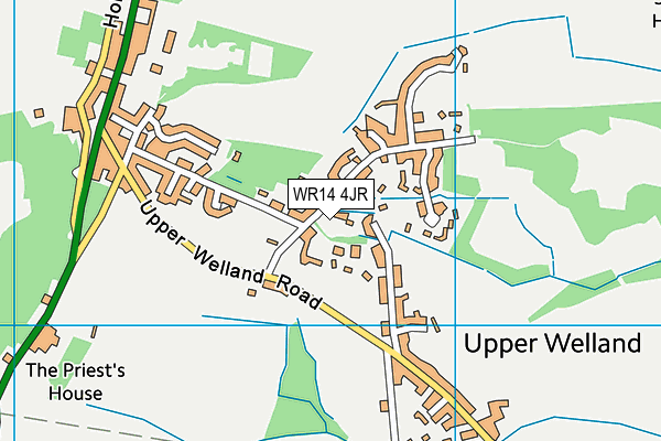 WR14 4JR map - OS VectorMap District (Ordnance Survey) WR14 4JR map - OS VectorMap District (Ordnance Survey)