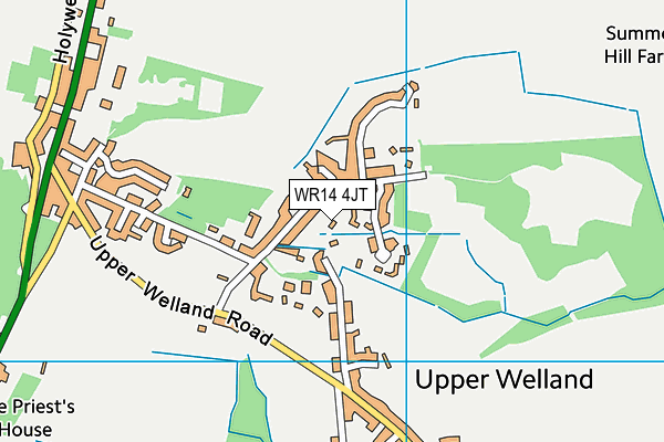 WR14 4JT map - OS VectorMap District (Ordnance Survey) WR14 4JT map - OS VectorMap District (Ordnance Survey)