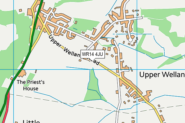 WR14 4JU map - OS VectorMap District (Ordnance Survey) WR14 4JU map - OS VectorMap District (Ordnance Survey)