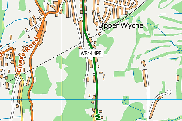 WR14 4PF map - OS VectorMap District (Ordnance Survey) WR14 4PF map - OS VectorMap District (Ordnance Survey)