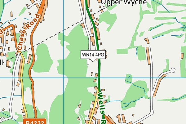 WR14 4PG map - OS VectorMap District (Ordnance Survey) WR14 4PG map - OS VectorMap District (Ordnance Survey)