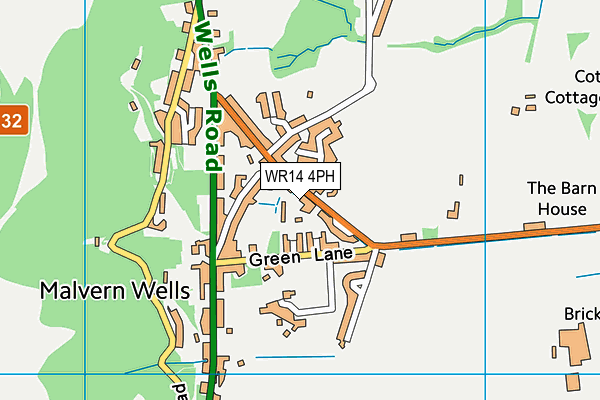 WR14 4PH map - OS VectorMap District (Ordnance Survey) WR14 4PH map - OS VectorMap District (Ordnance Survey)