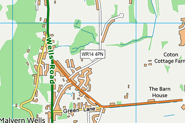 WR14 4PN map - OS VectorMap District (Ordnance Survey) WR14 4PN map - OS VectorMap District (Ordnance Survey)