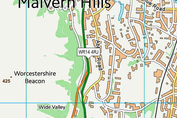 WR14 4RJ map - OS VectorMap District (Ordnance Survey) WR14 4RJ map - OS VectorMap District (Ordnance Survey)