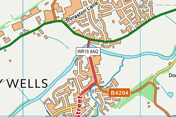 WR15 8AQ map - OS VectorMap District (Ordnance Survey) WR15 8AQ map - OS VectorMap District (Ordnance Survey)