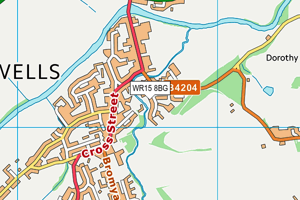 WR15 8BG map - OS VectorMap District (Ordnance Survey) WR15 8BG map - OS VectorMap District (Ordnance Survey)