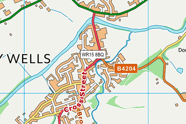 WR15 8BQ map - OS VectorMap District (Ordnance Survey) WR15 8BQ map - OS VectorMap District (Ordnance Survey)