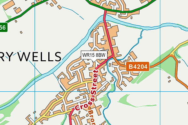 WR15 8BW map - OS VectorMap District (Ordnance Survey) WR15 8BW map - OS VectorMap District (Ordnance Survey)