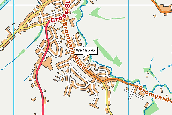 WR15 8BX map - OS VectorMap District (Ordnance Survey) WR15 8BX map - OS VectorMap District (Ordnance Survey)