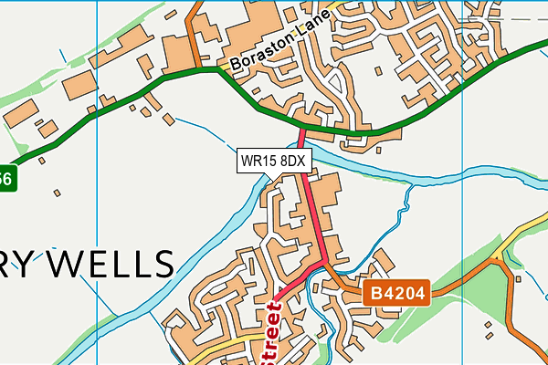 WR15 8DX map - OS VectorMap District (Ordnance Survey) WR15 8DX map - OS VectorMap District (Ordnance Survey)