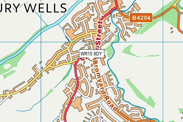 WR15 8DY map - OS VectorMap District (Ordnance Survey) WR15 8DY map - OS VectorMap District (Ordnance Survey)