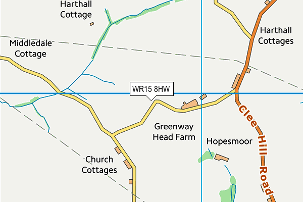 WR15 8HW map - OS VectorMap District (Ordnance Survey)