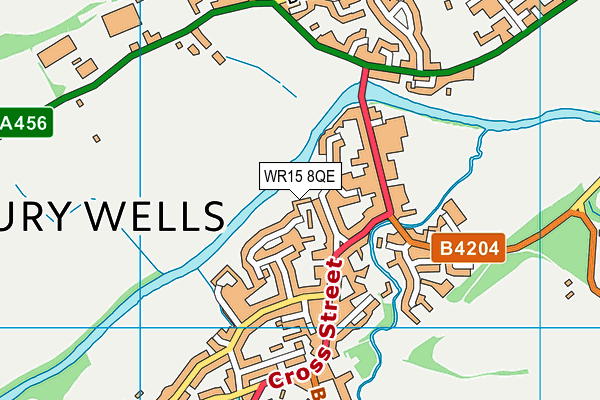 WR15 8QE map - OS VectorMap District (Ordnance Survey) WR15 8QE map - OS VectorMap District (Ordnance Survey)