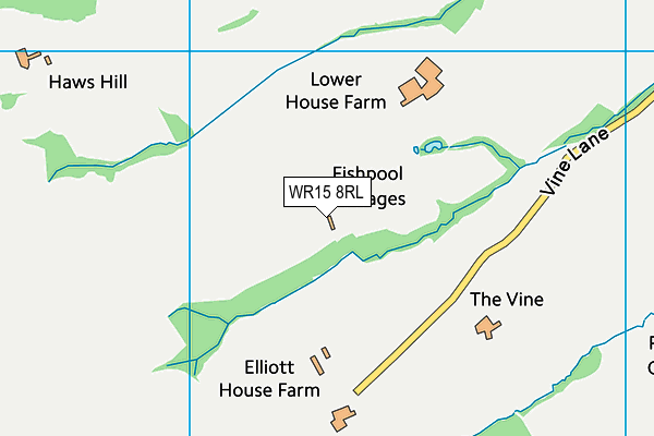 WR15 8RL map - OS VectorMap District (Ordnance Survey) WR15 8RL map - OS VectorMap District (Ordnance Survey)