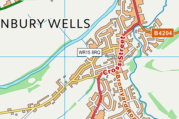 WR15 8RQ map - OS VectorMap District (Ordnance Survey)