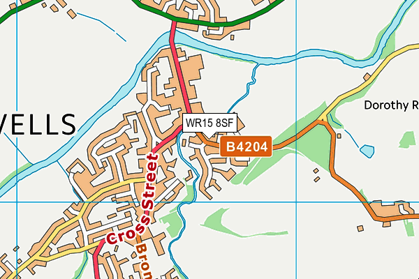 WR15 8SF map - OS VectorMap District (Ordnance Survey) WR15 8SF map - OS VectorMap District (Ordnance Survey)