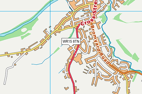 WR15 8TN map - OS VectorMap District (Ordnance Survey)