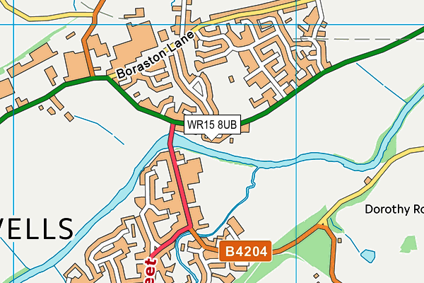 WR15 8UB map - OS VectorMap District (Ordnance Survey) WR15 8UB map - OS VectorMap District (Ordnance Survey)