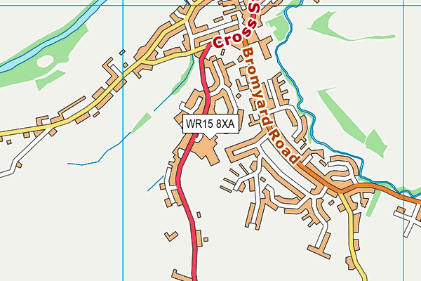 WR15 8XA map - OS VectorMap District (Ordnance Survey) WR15 8XA map - OS VectorMap District (Ordnance Survey)