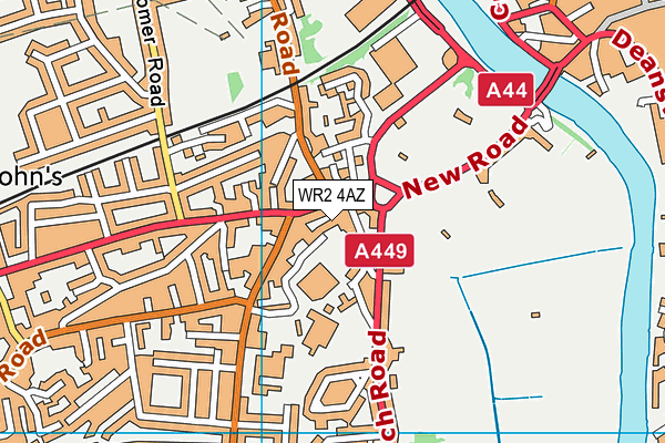 WR2 4AZ map - OS VectorMap District (Ordnance Survey) WR2 4AZ map - OS VectorMap District (Ordnance Survey)