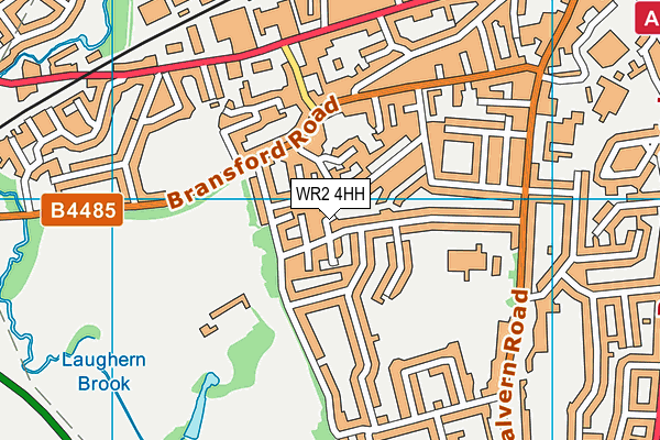WR2 4HH map - OS VectorMap District (Ordnance Survey) WR2 4HH map - OS VectorMap District (Ordnance Survey)