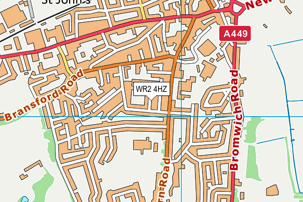 WR2 4HZ map - OS VectorMap District (Ordnance Survey) WR2 4HZ map - OS VectorMap District (Ordnance Survey)