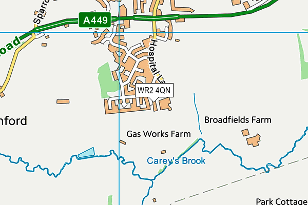 WR2 4QN map - OS VectorMap District (Ordnance Survey) WR2 4QN map - OS VectorMap District (Ordnance Survey)