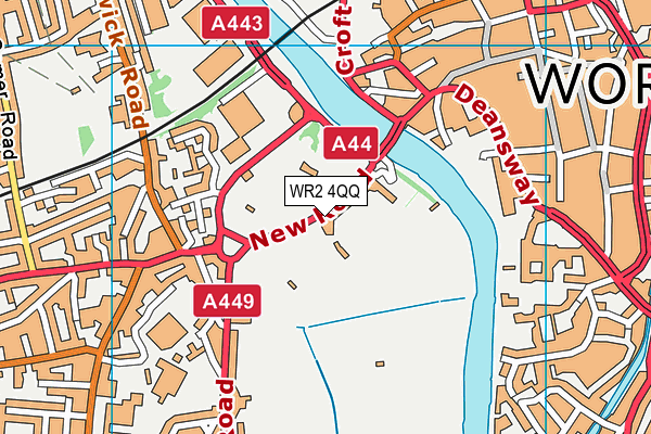 WR2 4QQ map - OS VectorMap District (Ordnance Survey) WR2 4QQ map - OS VectorMap District (Ordnance Survey)