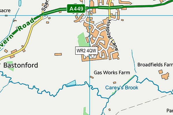 WR2 4QW map - OS VectorMap District (Ordnance Survey) WR2 4QW map - OS VectorMap District (Ordnance Survey)