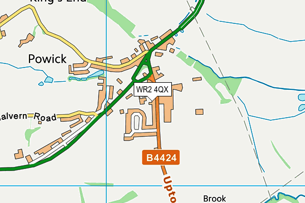 WR2 4QX map - OS VectorMap District (Ordnance Survey)