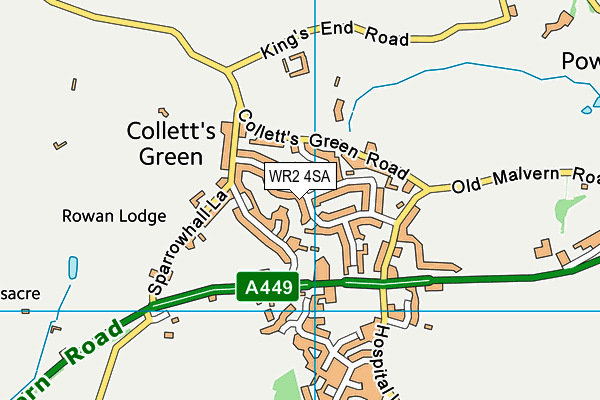 WR2 4SA map - OS VectorMap District (Ordnance Survey) WR2 4SA map - OS VectorMap District (Ordnance Survey)