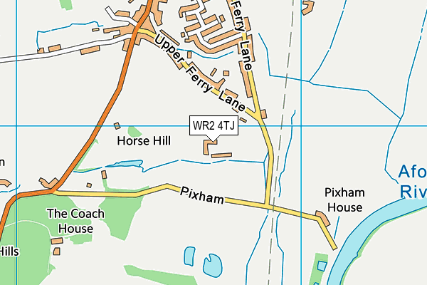 WR2 4TJ map - OS VectorMap District (Ordnance Survey) WR2 4TJ map - OS VectorMap District (Ordnance Survey)