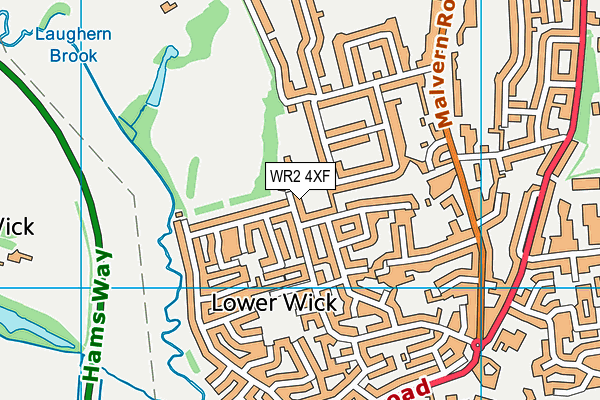 WR2 4XF map - OS VectorMap District (Ordnance Survey) WR2 4XF map - OS VectorMap District (Ordnance Survey)