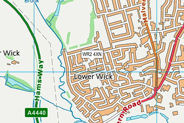 WR2 4XN map - OS VectorMap District (Ordnance Survey) WR2 4XN map - OS VectorMap District (Ordnance Survey)