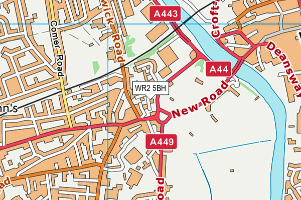 WR2 5BH map - OS VectorMap District (Ordnance Survey) WR2 5BH map - OS VectorMap District (Ordnance Survey)