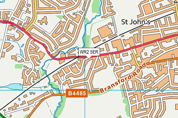 WR2 5ER map - OS VectorMap District (Ordnance Survey) WR2 5ER map - OS VectorMap District (Ordnance Survey)