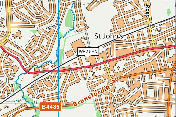 WR2 5HN map - OS VectorMap District (Ordnance Survey) WR2 5HN map - OS VectorMap District (Ordnance Survey)
