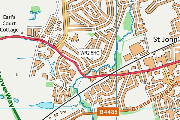 WR2 5HQ map - OS VectorMap District (Ordnance Survey) WR2 5HQ map - OS VectorMap District (Ordnance Survey)