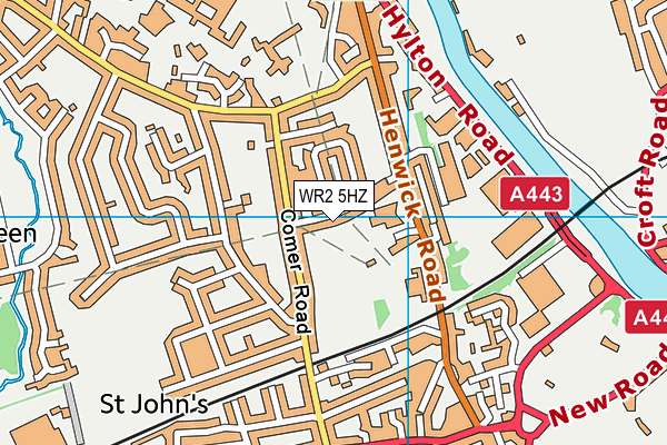 WR2 5HZ map - OS VectorMap District (Ordnance Survey) WR2 5HZ map - OS VectorMap District (Ordnance Survey)