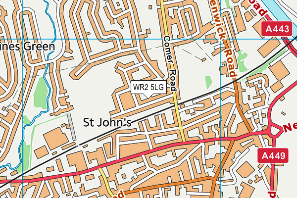 WR2 5LG map - OS VectorMap District (Ordnance Survey) WR2 5LG map - OS VectorMap District (Ordnance Survey)