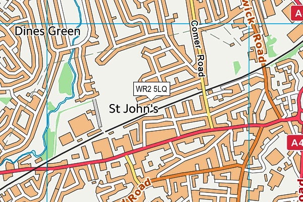 WR2 5LQ map - OS VectorMap District (Ordnance Survey) WR2 5LQ map - OS VectorMap District (Ordnance Survey)